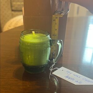 Miniature Glass Mug Candle - Soy Wax Candle - Apple Ale